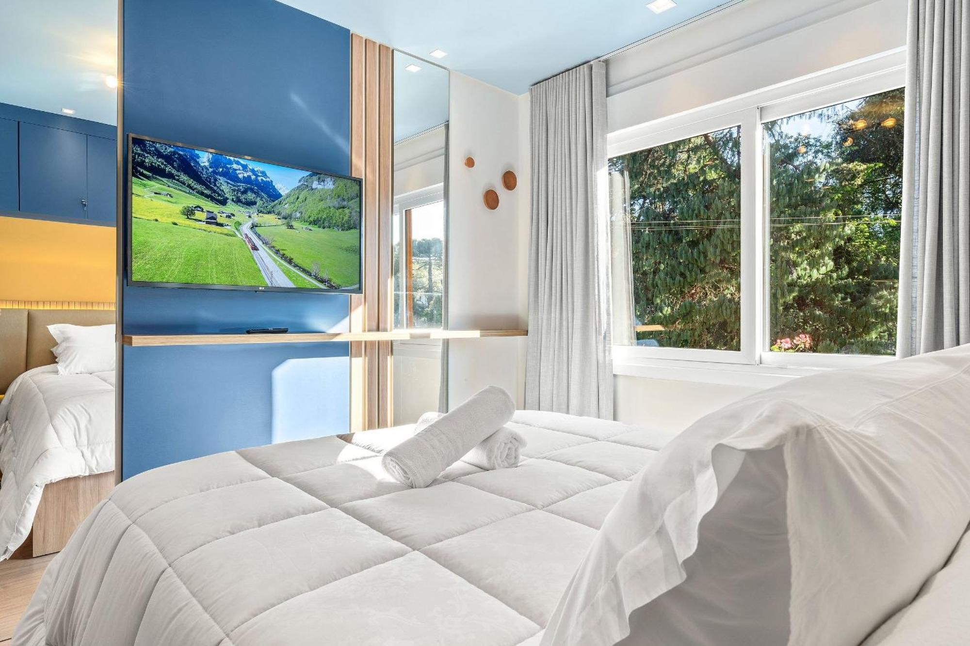 Apartamento Bellagio 2 Suites E Piscina By Achei Канела Экстерьер фото